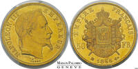 France 50 Francs 50 Francs or 1866 BB Strasbourg - PCGS AU 58 -