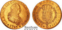 Chili 8 escudos 1763 So J Santiago - Charles III - Carol III (1759-1788)... 12,680.77 US$  +  28.83 US$ shipping