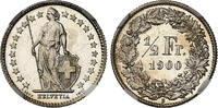 Suisse 1/2 franc 1900 B PROOF ! NGC PF 63 2,070.21 US$  +  28.83 US$ shipping