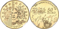 France 50 euro PROOF - 50 euro or “Fête de la musique” - 2011 - NGC PF 69 -