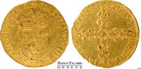 France ECU FRANCE - CHARLES IX (1562-1568) - ECU OR AU SOLEIL POINT 15EME ROUEN -