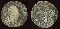 France Demi-franc au col gaufré Henri III, 1574-1589 - Paris -