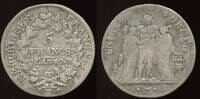 France 5 Francs AN 10 Marseille Consulat., Bonaparte 1799-1804  346.40 US$  +  86.60 US$ shipping