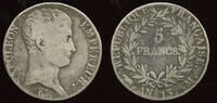 France 5 Francs AN 13 Toulouse Napol&eacute;on I. 1804-1814 ss 103.91 US$  +  86.60 US$ shipping