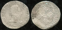 France Franc au col plat Henry III of France, 1574-1589. -