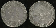 France Franc au col plat Henry III of France, 1574-1589. -