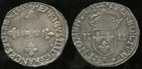 France 1/4 d'Ecu Henry III of France, 1574-1589. -