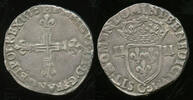 France 1/4 d'Ecu Henry III of France, 1574-1589. -