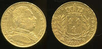France Louis XVIII (1814-1824) Perpignan mint 20 Francs 1814 Q Sehr schön