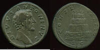 Roman Imperial Sestertius, Rome mint Divus Antoninus Pius (138-161) Rx: CONSECRATIO / S C -