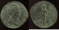 Roman Imperial Sestertius, Rome mint Diva Faustina I (Died AD 140/1) Rx/ CERES / S C -