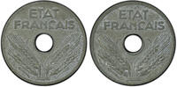 France 20 Centimes Mint Error Mint Error Struck w/ 2 Observe Dies -