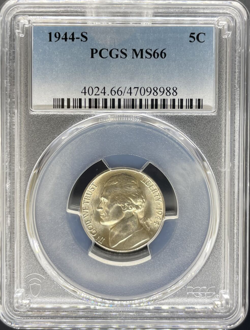 1938-S Jefferson deals Five Cent MS66 PCGS