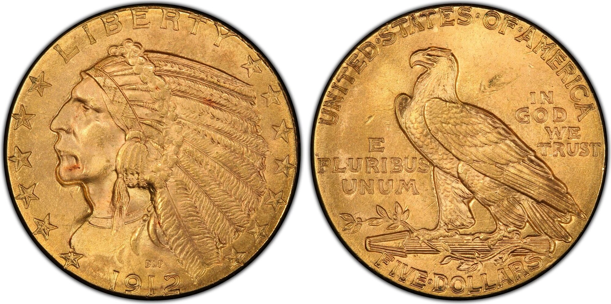 カズPCGS 5枚　MS65 US $5 Plus 1912 Indian $5 PCGS MS65 | MA-Shops