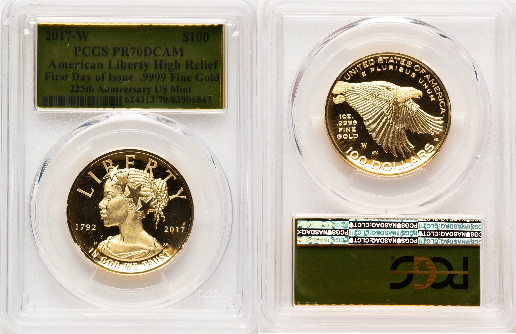 アメリカンリバティHigh Relief 純金 PCGS PR70DCAM Buy 2017-W High Relief American Liberty Gold PR-70 DCAM PCGS