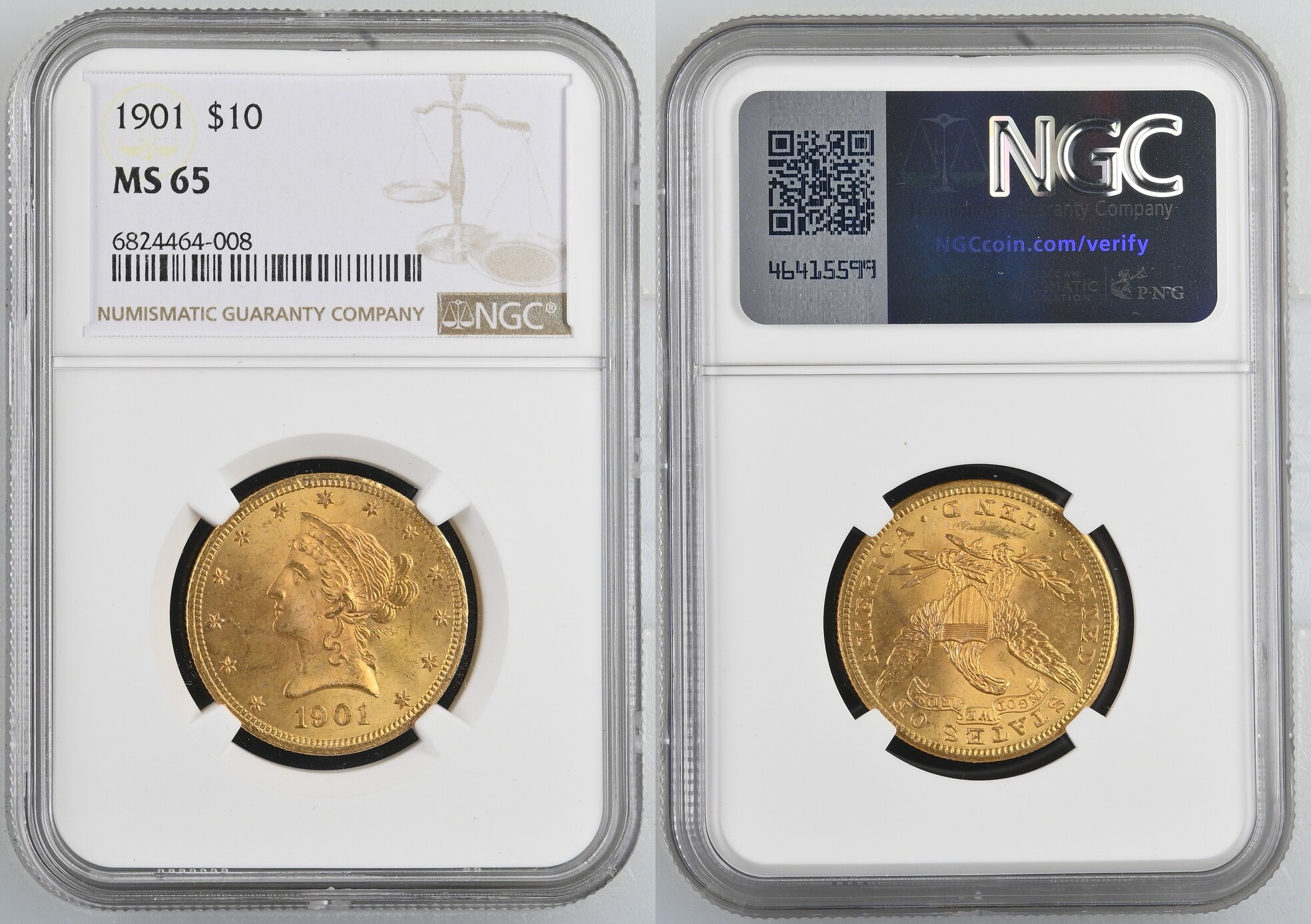 1967年 デンマーク 10クローネ銀貨 MS65 NGC Goldmünzen 1901 Liberty Head $10 NGC MS65 | MA-Shops