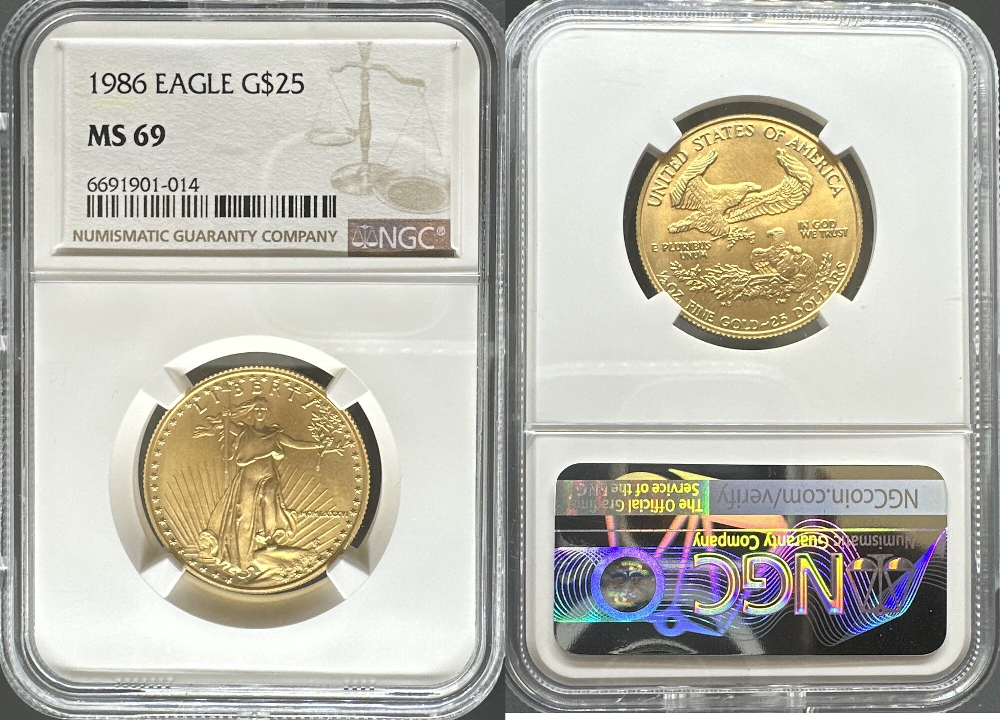 アンティークコイン コイン 金貨 銀貨 [送料無料] 1986 Gold Eagle $25
