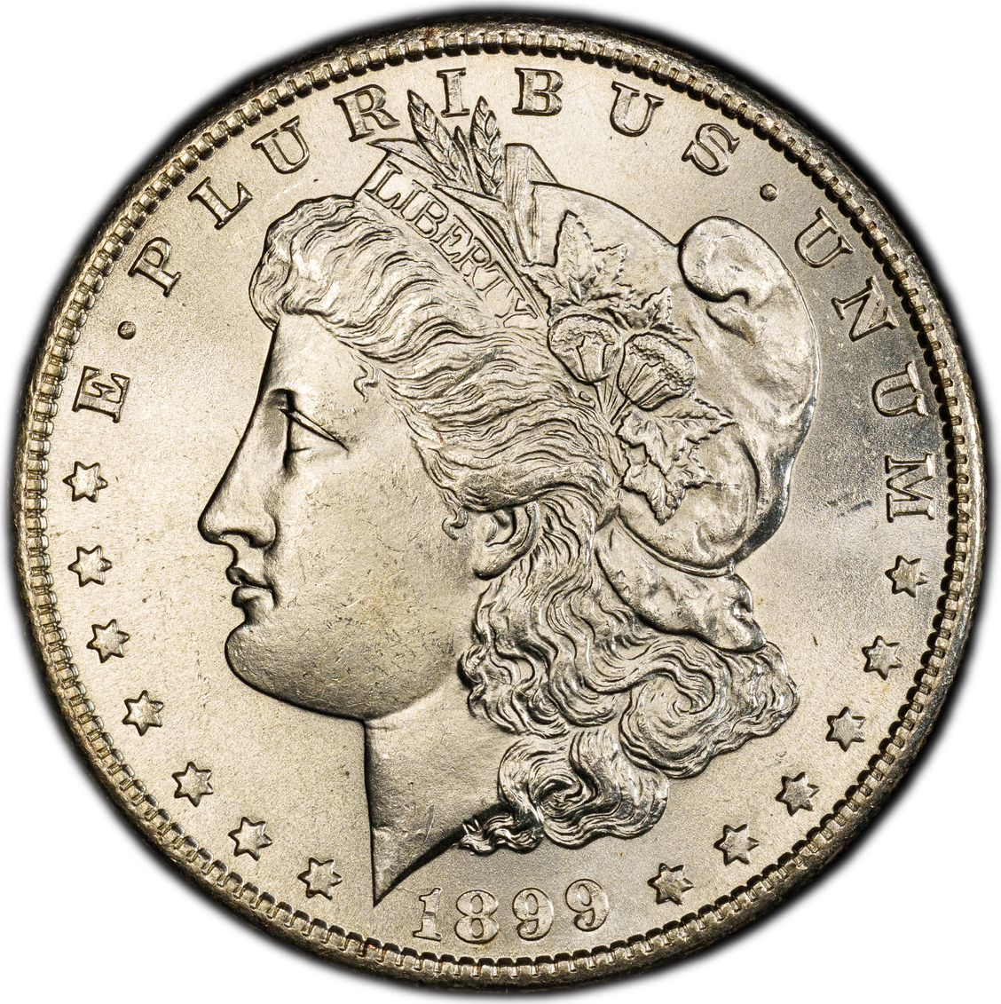 1 Dollar S$1 CAC PCGS Secure PCGS Plus 1899-S Morgan Dollar MS65