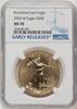 US Burnished Gold Eagle 1 oz ER Blue Gold Eagles -