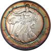 Bullion Münzen Silver Eagle  Toned 1998 Silver Eagles PCGS MS68