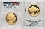World Coins and Other 2021-W Proof Gold Buffalo 1 oz FDI Reagan Legacy Series Michael Reagan Picture -