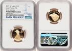 World Coins and Other 2021-W Type 2 Proof Gold Eagle 1/4 oz ER Blue -