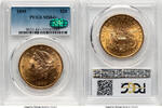 US $20 CAC Plus 1899 Liberty Head $20 PCGS MS64