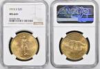 Goldmünzen $20 Plus St. Gaudens $20 -
