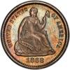Halbe Dimes und Dimes H10C Secure 1868 Liberty Seated Half Dime PCGS MS67