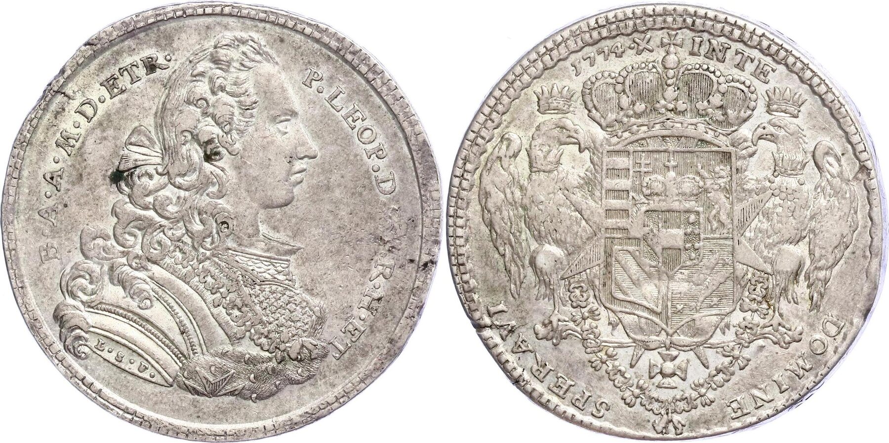 ItalienToskana Francescone 1774 Peter Leopold 17651790. Winziger