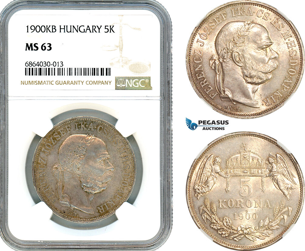 HUNGARY ハンガリー 5Pengo 1943NGC-MS65 HUNGARY ハンガリー 5Pengo