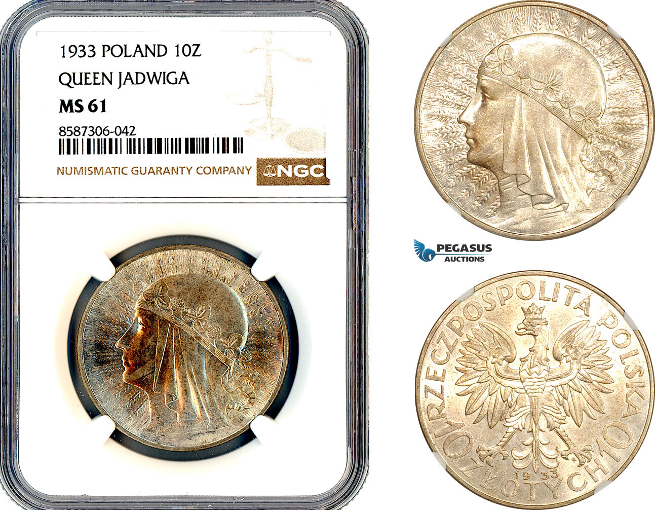 Poland 10 Zlotych 1933 NGC MS61 | MA-Shops