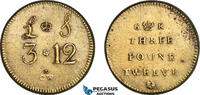 Portugal & Brazil Monetary Weight for 12800 Reis, Three Pound Twelve -