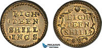 Portugal & Brazil Monetary Weight for 3200 Reis, 18 Shillings -
