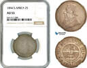 2 Shillings 1894 South Africa  NGC AU53