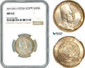 5 Piastres AH1341/1923 Egypt  NGC MS63