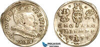 3 Groschen 1594 Lithuania  AU