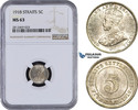 Straits Settlements 5 Cents George V -