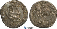 Poland 3 Groschen (Trojak) Sigismund III, Dark toning! -