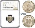 Straits Settlements 10 Cent George V -