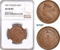 Straits Settlements 1 Cent Victoria -