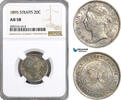 Straits Settlements 20 Cents Victoria -