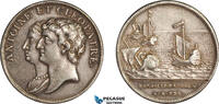 Switzerland & Egypt Silver Medal Cleopatra & Marc Antony, Battle of Actium, Rare! -