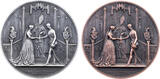 Habsburg Medal 1854/2024 Czech Mint, Franz Joseph I., Set of 2pcs MS70 ANTIQUED