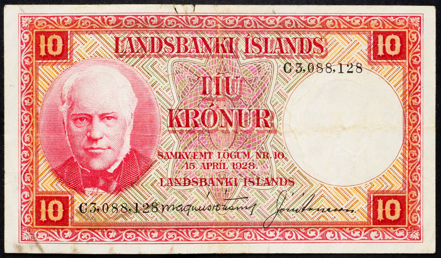 Iceland 10 Krónur 1928 F | MA-Shops
