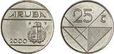 25 Cent Aruba jaar 2005 BU / BU
