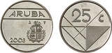 25 Cent Aruba jaar 2005 BU / BU