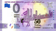 VAE 0 Euro 0 Euro biljet Verenigde Arabische Emiraten 2021 - 50th Golden Jubilee GOLD -