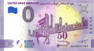 VAE 0 Euro 0 Euro biljet Verenigde Arabische Emiraten 2021 - 50th Golden Jubilee ANNIVERSARY -