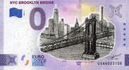 Verenigde Staten 0 Euro 0 Euro biljet USA 2023 - NYC Brooklyn Bridge KLEUR -